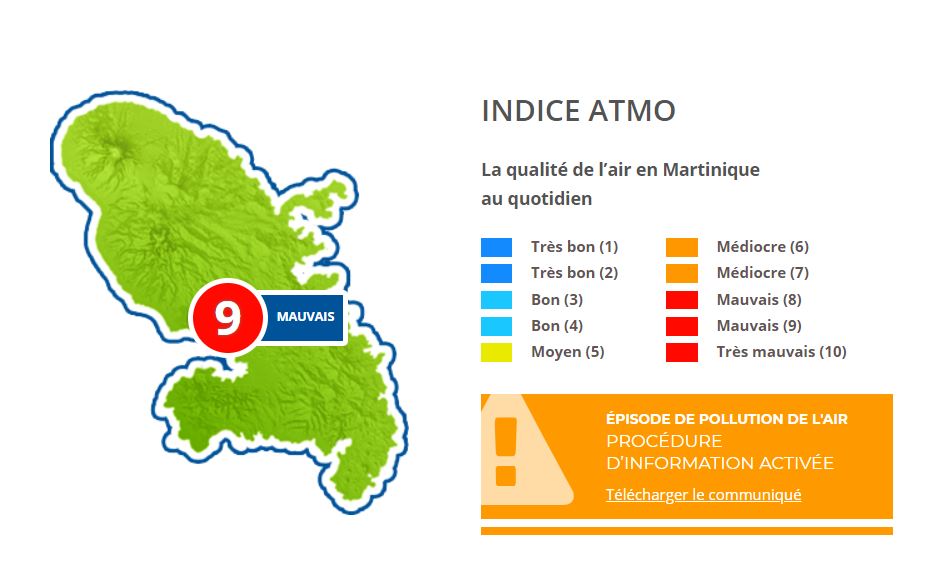     La qualité de l’air va se dégrader en Martinique

