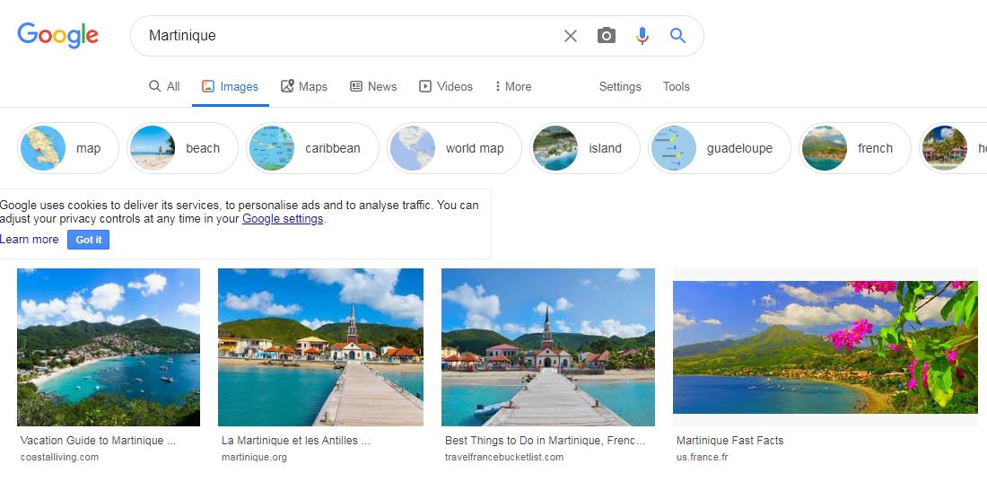     Google US n'associe plus le drapeau aux quatre serpents à la Martinique

