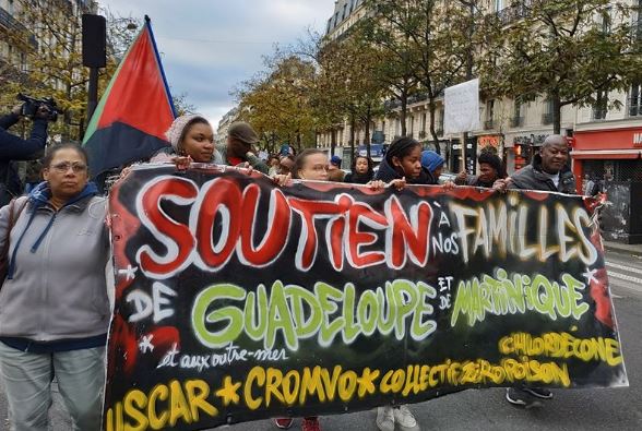     À Paris, une manifestation pour dénoncer l'empoisonnement des Antilles par le chlordécone

