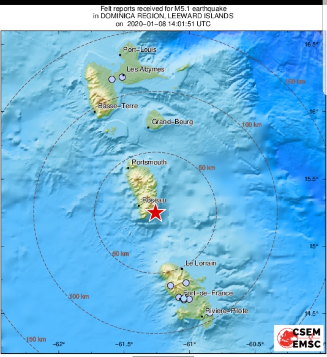     Un tremblement de terre enregistré en Martinique ce mercredi matin

