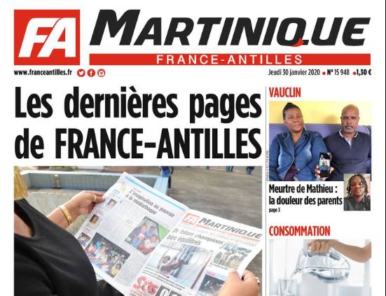     France-Antilles publie peut-être ses dernières pages

