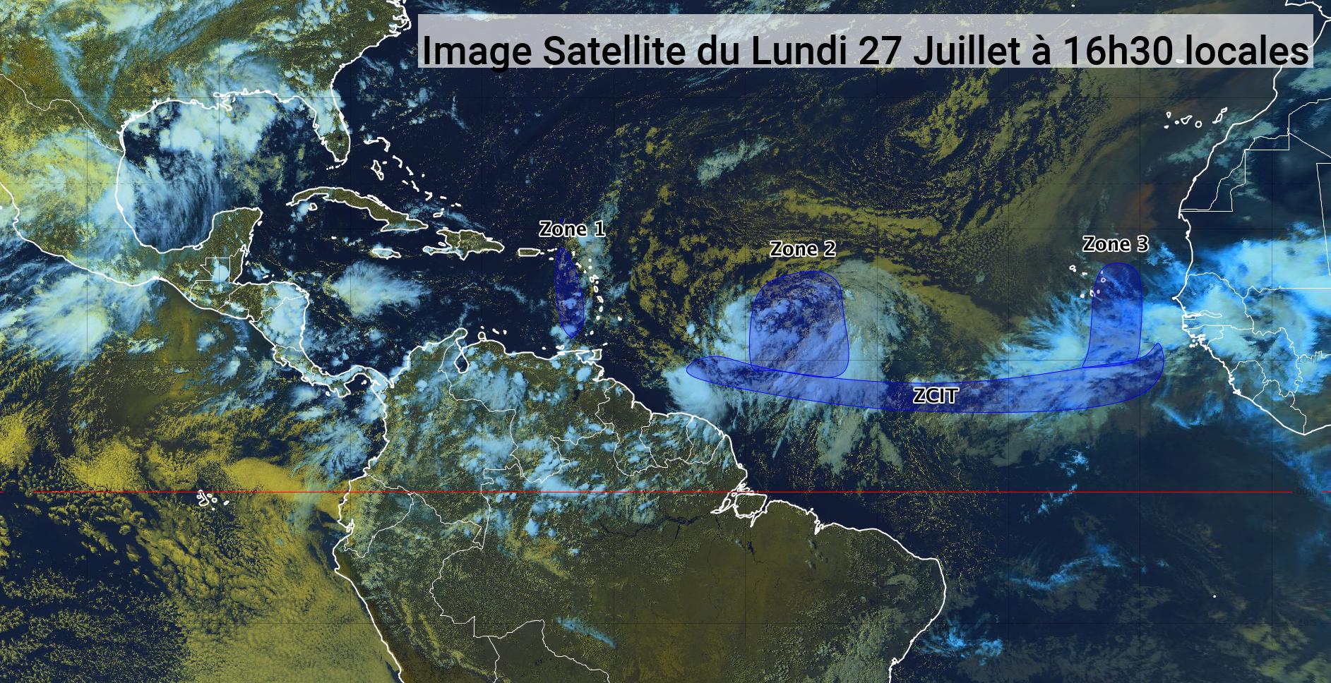     L'onde tropicale 21 poursuit sa trajectoire en direction des Antilles


