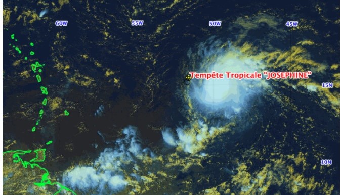     La 10e tempête tropicale baptisée Joséphine 

