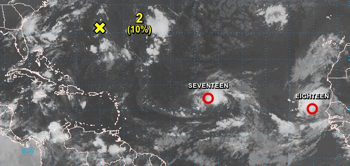     Deux dépressions tropicales sur le bassin atlantique

