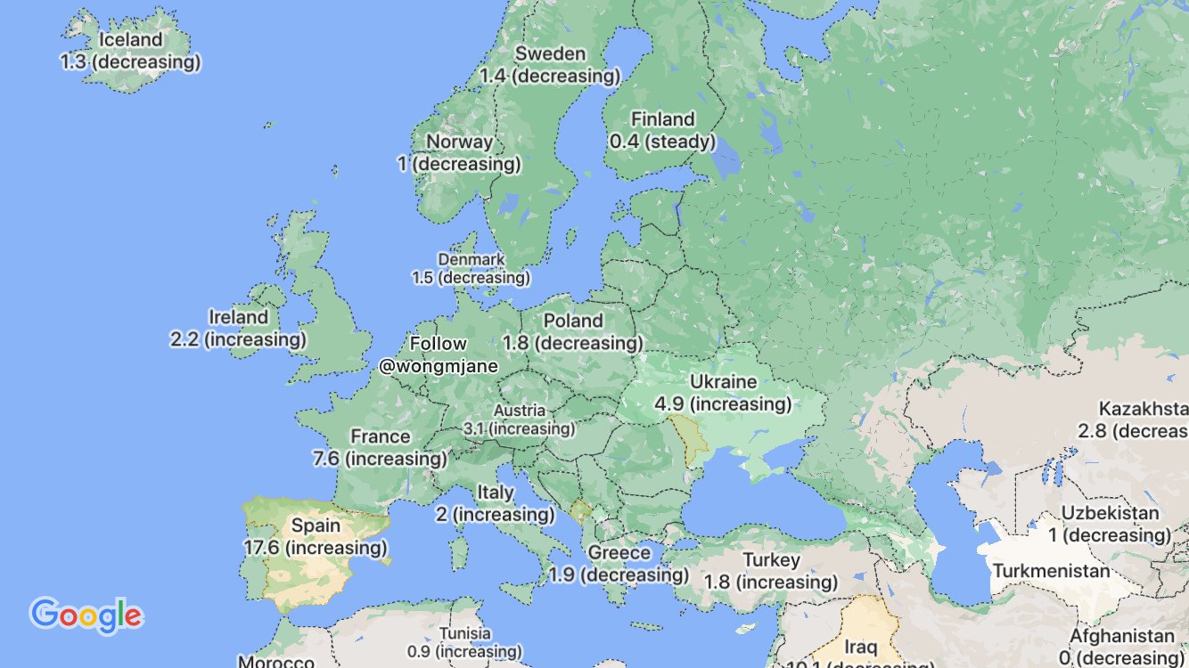     Une carte du covid-19 à l'étude chez Google Maps ? 

