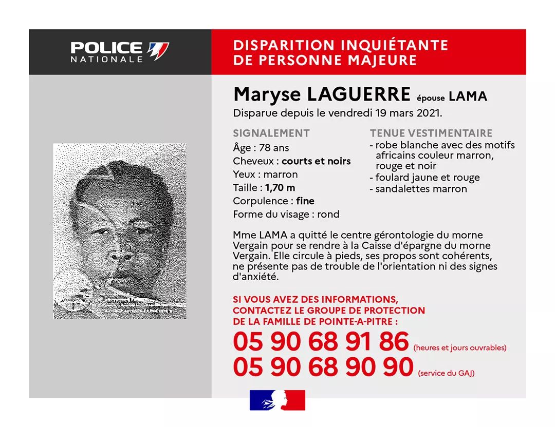     Appel à témoins : avez-vous vu Maryse Laguerre ? 

