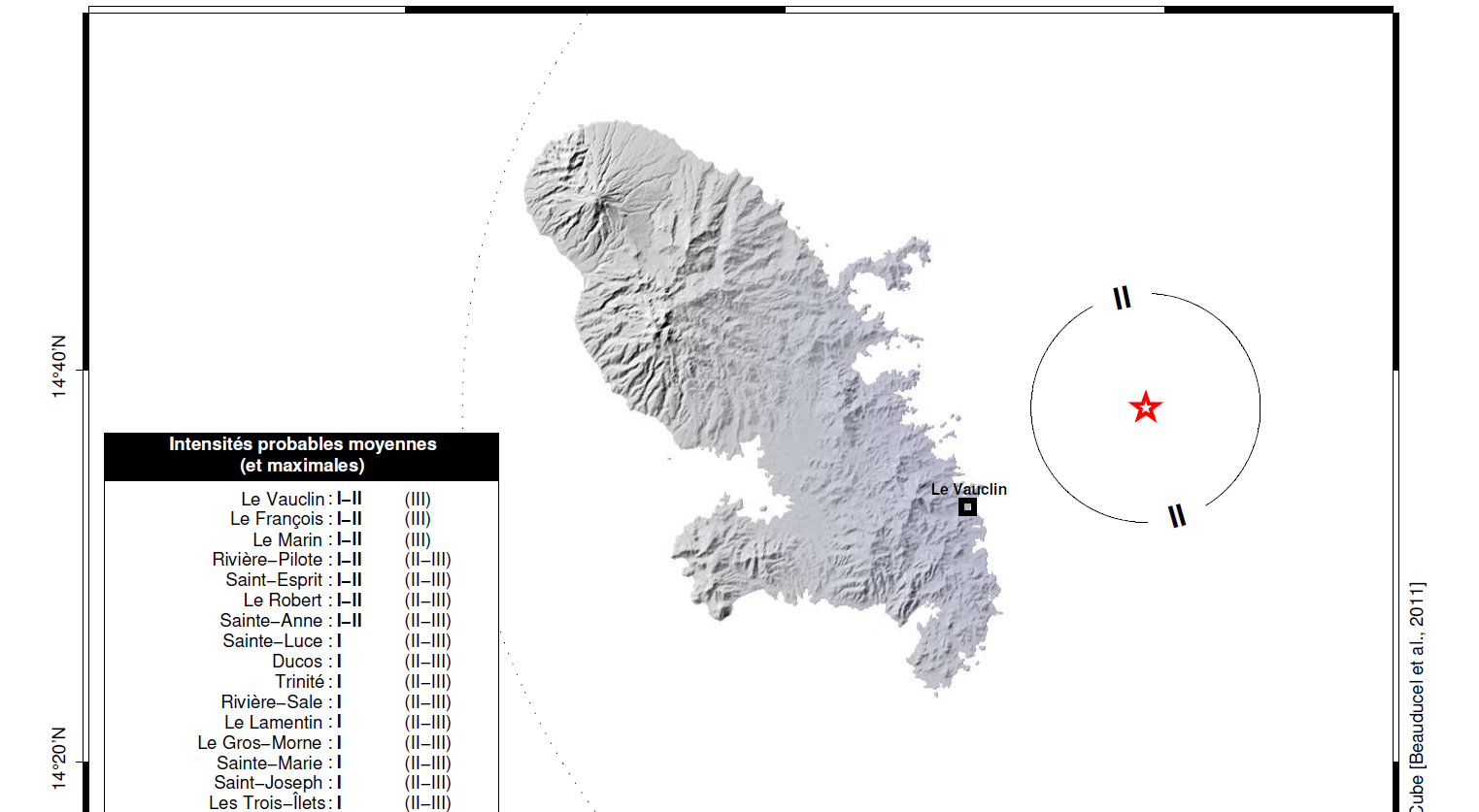     Un léger séisme enregistré avec un épicentre au nord-est du Vauclin

