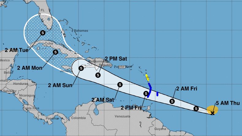     La tempête tropicale Elsa fait route vers l'Arc Antillais

