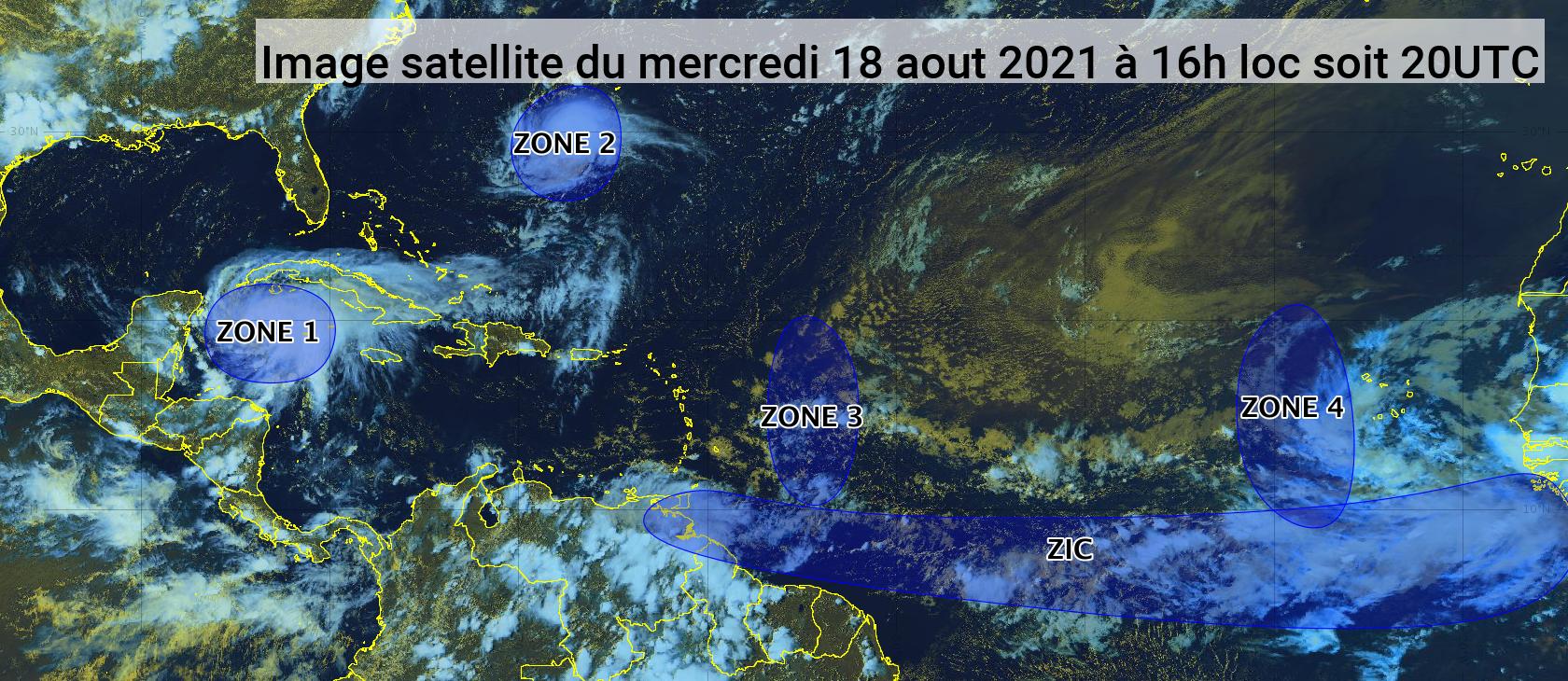     L'onde tropicale n°31 amène de fortes pluies sur les Petites Antilles (bulletin du 18/08/21)

