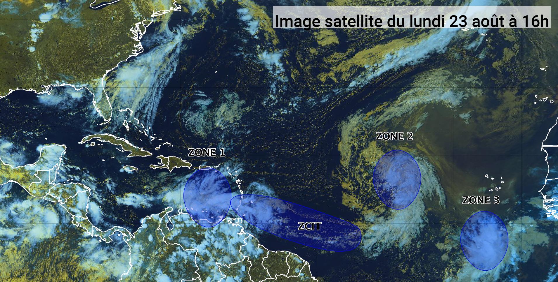     Pas de cyclone en cours mais 3 ondes tropicales sous surveillance (bulletin du 23/08/21)

