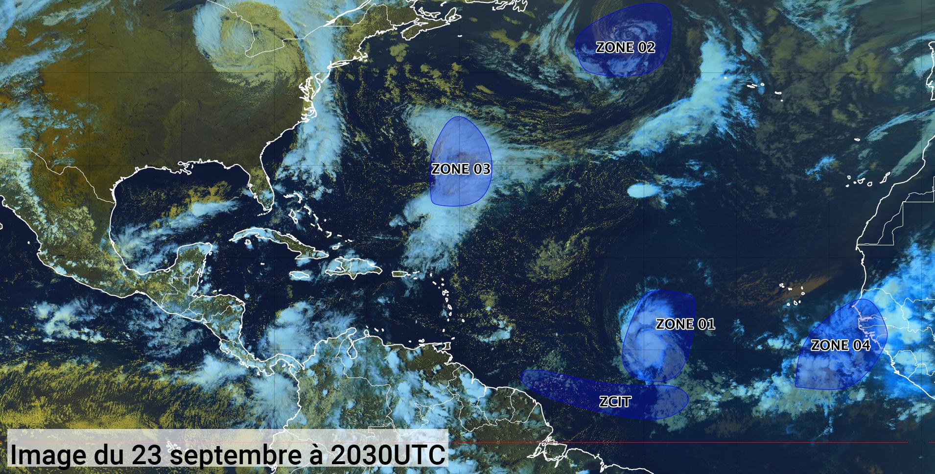     La tempête tropicale Sam se renforce rapidement (bulletin du 23/09/21)

