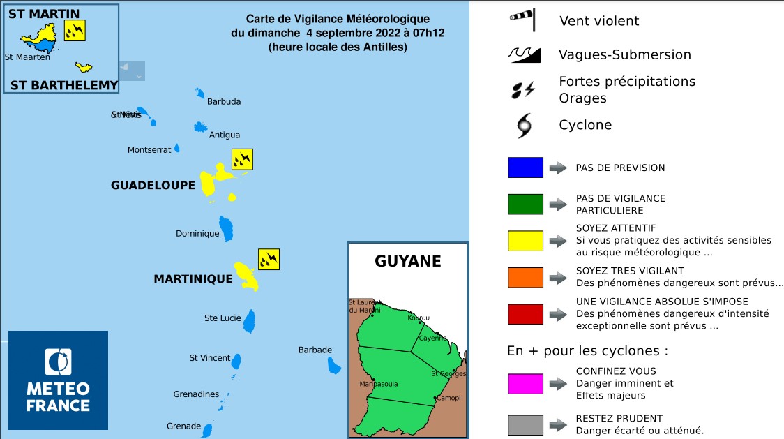     Tempête tropicale Earl : la Martinique en niveau jaune

