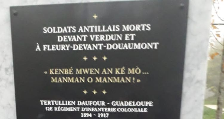     Une stèle inaugurée pour les soldats antillais morts lors de la bataille de Verdun

