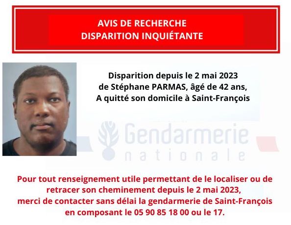     Appel à témoins : un habitant de Saint-François porté disparu

