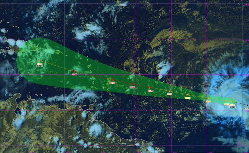     La tempête tropicale « Bret » est née et se rapproche des Petites Antilles

