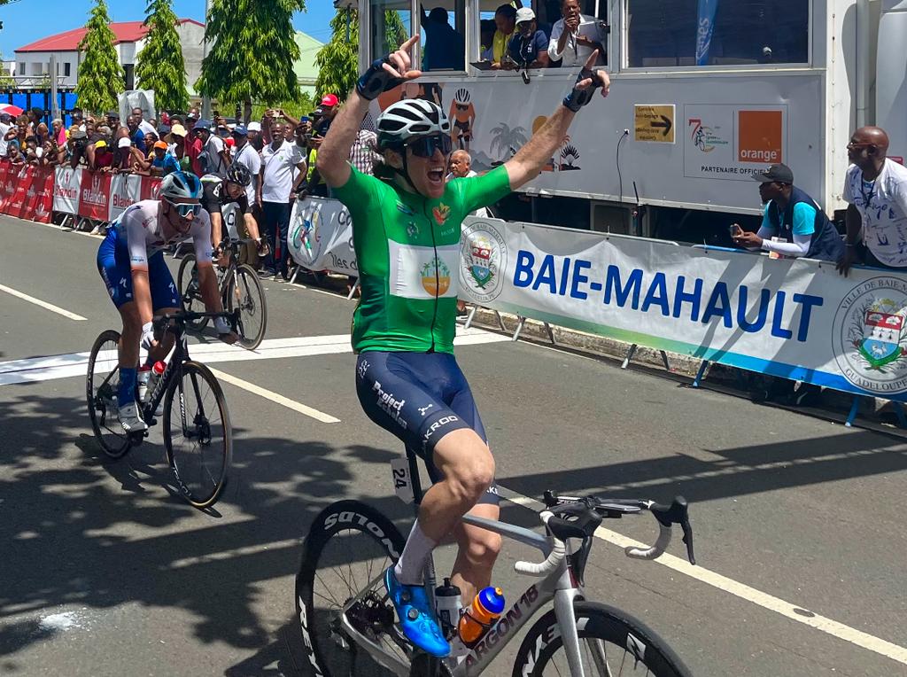     Cade Bickmore, second du général remporte la 1ère étape du Tour cycliste de Guadeloupe


