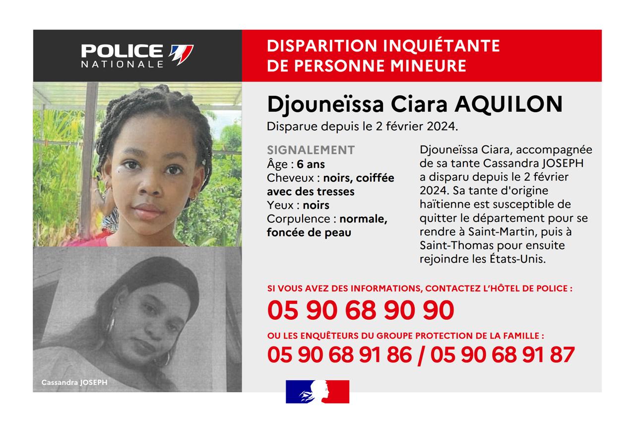     Appel à témoins : avez-vous vu Djouneïssa Ciara Aquilon ? 

