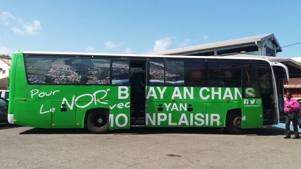 Bus Yan Monplaisir lors de sa campagne