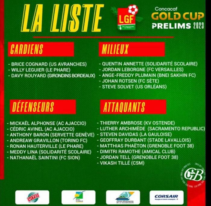 liste 23 gold cup 2023
