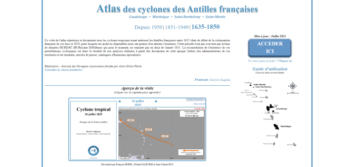 Image du site internet de L'amicale des Ouragans