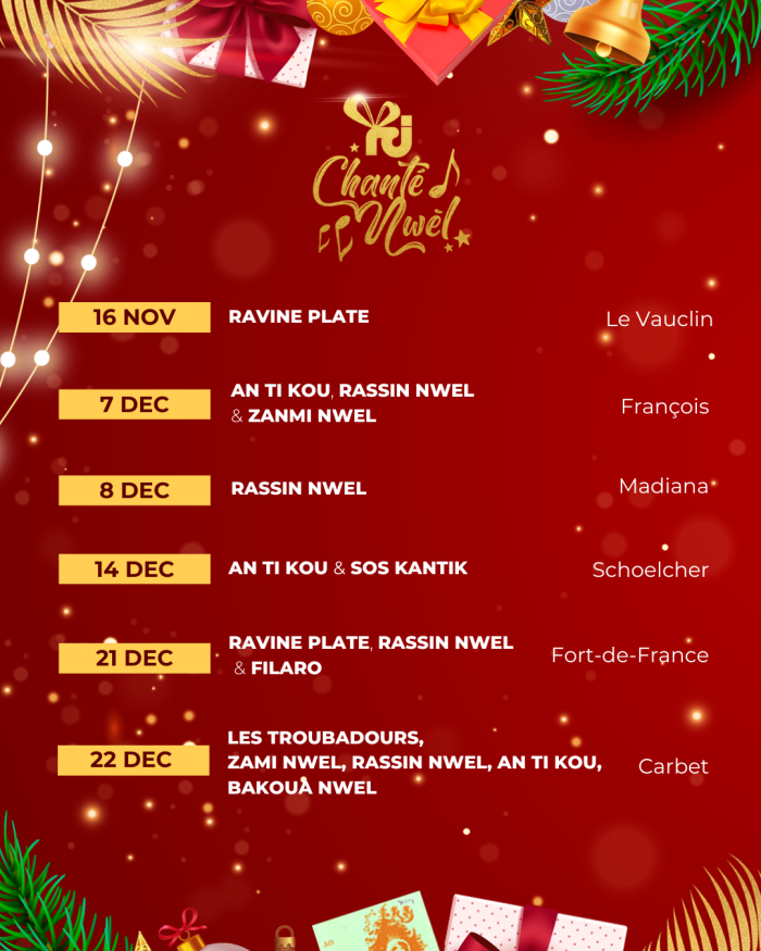 CHANTE NWEL TOUTES LES DATES