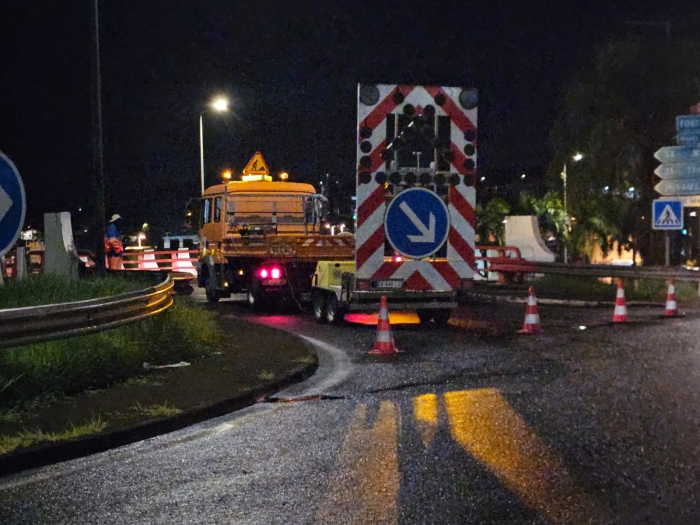 pont de la Galleria bloqué