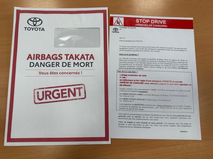 airbags takata courrier 
