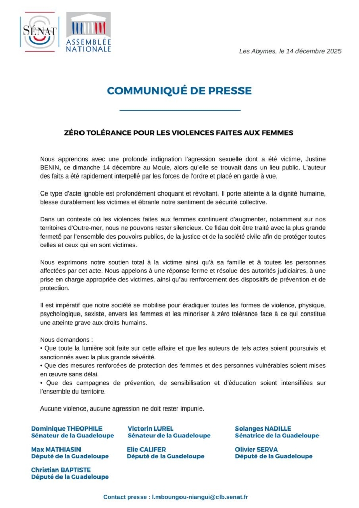 Communiqué de presse.