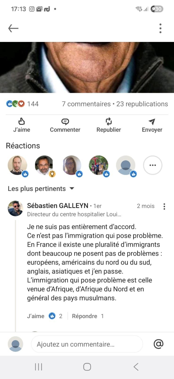 directeur raciste hopital sxm