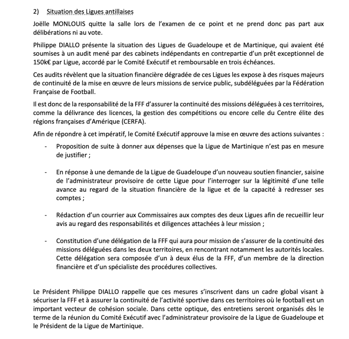 PV comité exécutif FFF