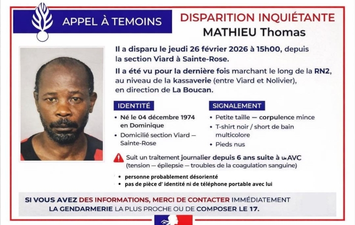 Disparition Thomas Mathieu
