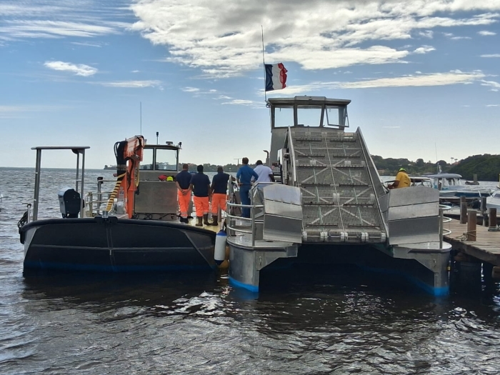 sargator 3 barge toupiti ramassage sargasses martinique