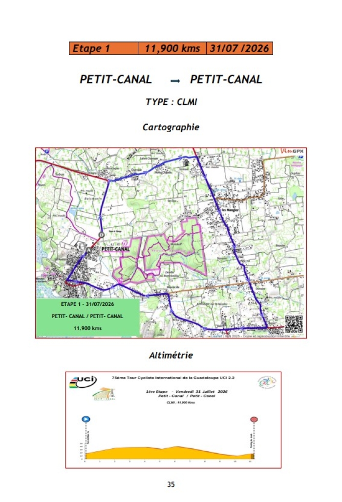 Carte 1ère étape TDG 2026