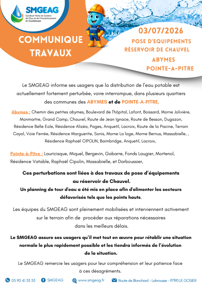 Communiqué distribution V2 - Pose d'équipements au réservoir de Chauvel Abymes et Pointe-à-Pitre  03072026.png