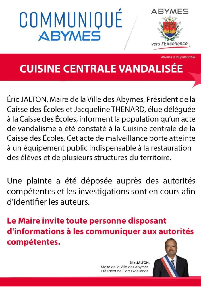 acte vandalisme Abymes