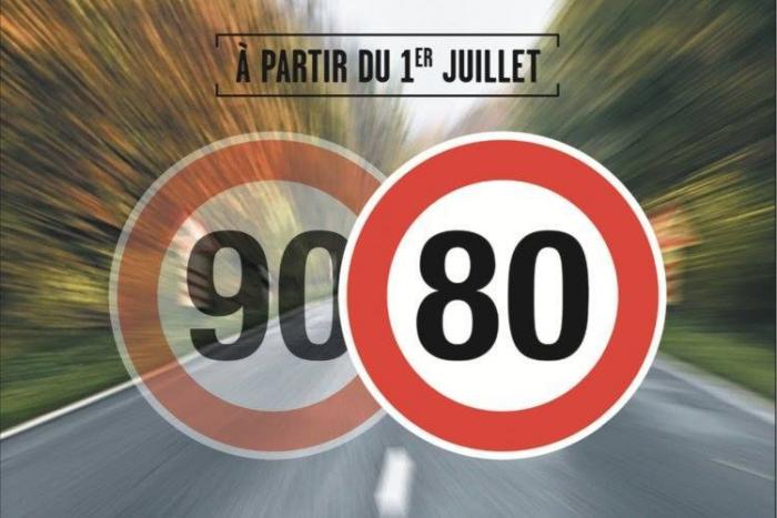     Abaissement de la vitesse à 80 km/h sur les routes secondaires à partir du 1er juillet

