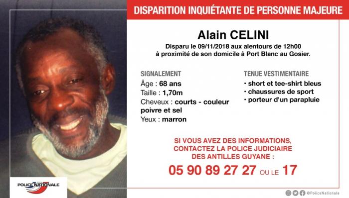     Appel à témoins : avez-vous vu Alain Célini ? 

