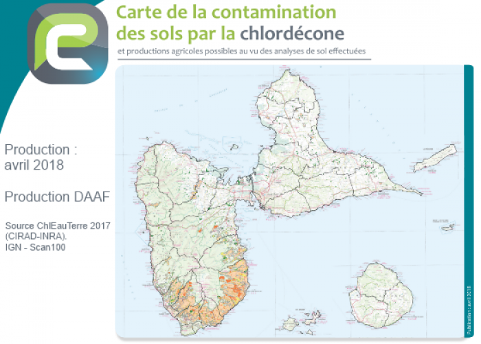     Chlordécone : une carte des sols contaminés consultable

