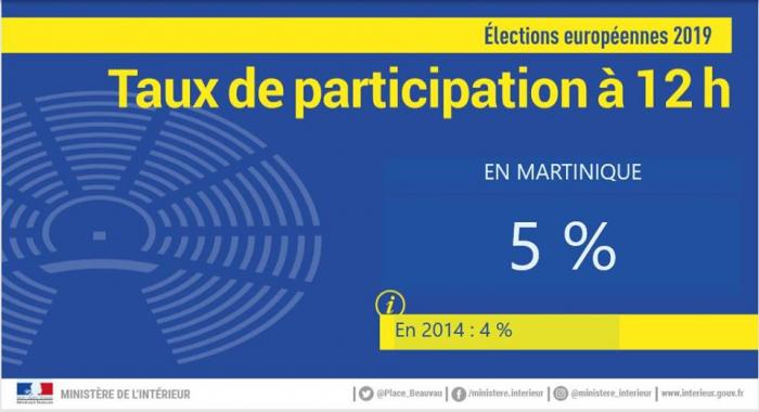     Election européennes : le taux de participation à midi est de 5%


