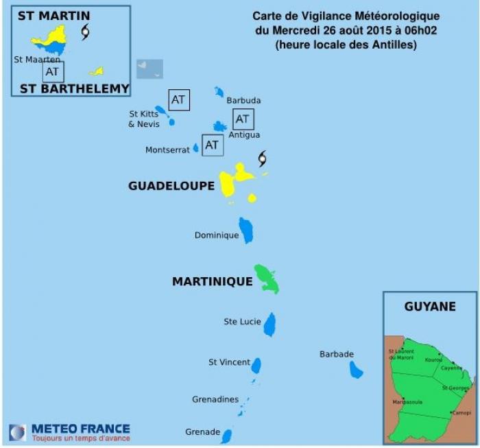     Erika : La Guadeloupe reste en vigilance jaune 

