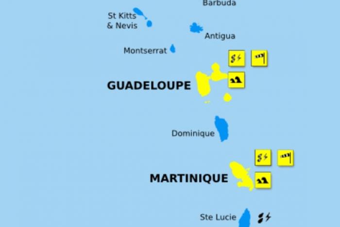     La Guadeloupe passe en vigilance jaune à l'approche de Kirk


