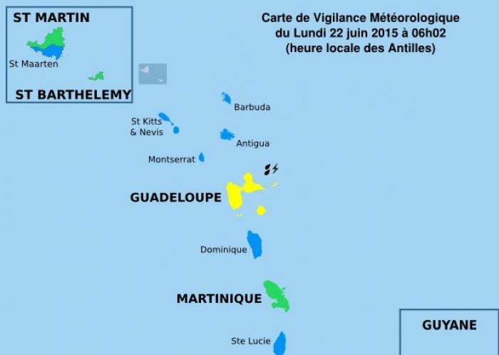     La Guadeloupe reste en vigilance jaune

