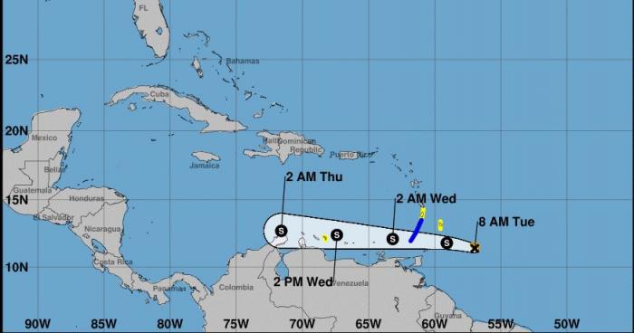    La tempête Don passera bien au sud de la Martinique

