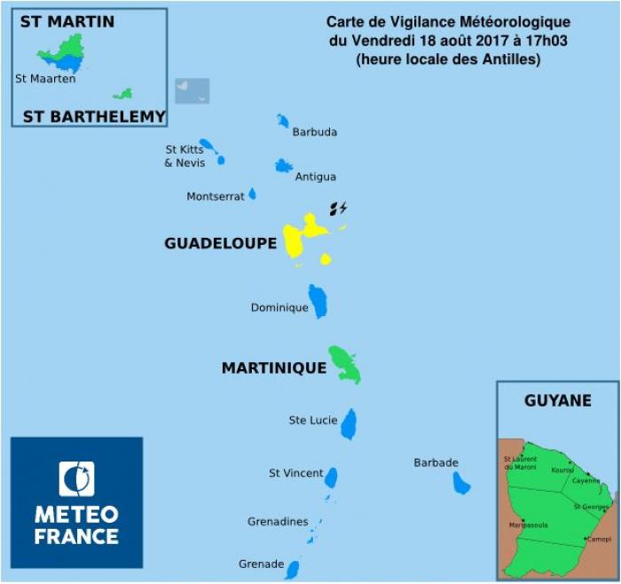     Tempête Harvey : la Martinique de nouveau au vert

