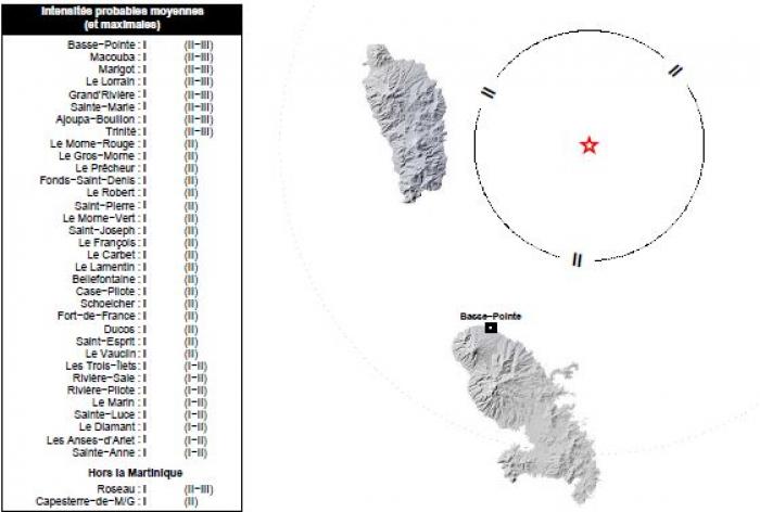     Un séisme de 3,9 de magnitude enregistré en Martinique

