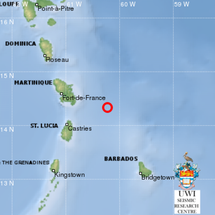     Un séisme modéré de magnitude 4,6 enregistré en Martinique

