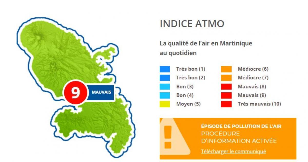     La qualité de l’air va se dégrader en Martinique

