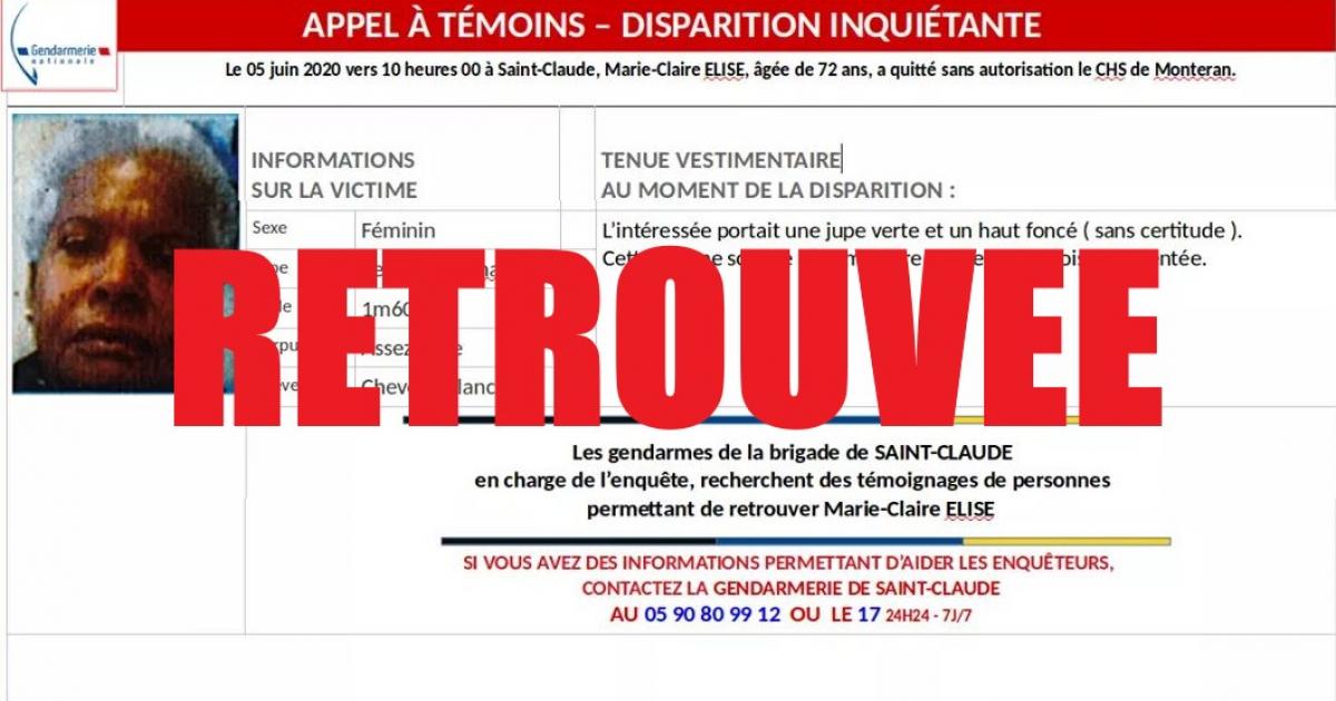     La disparue de Montéran est rentrée saine et sauve 

