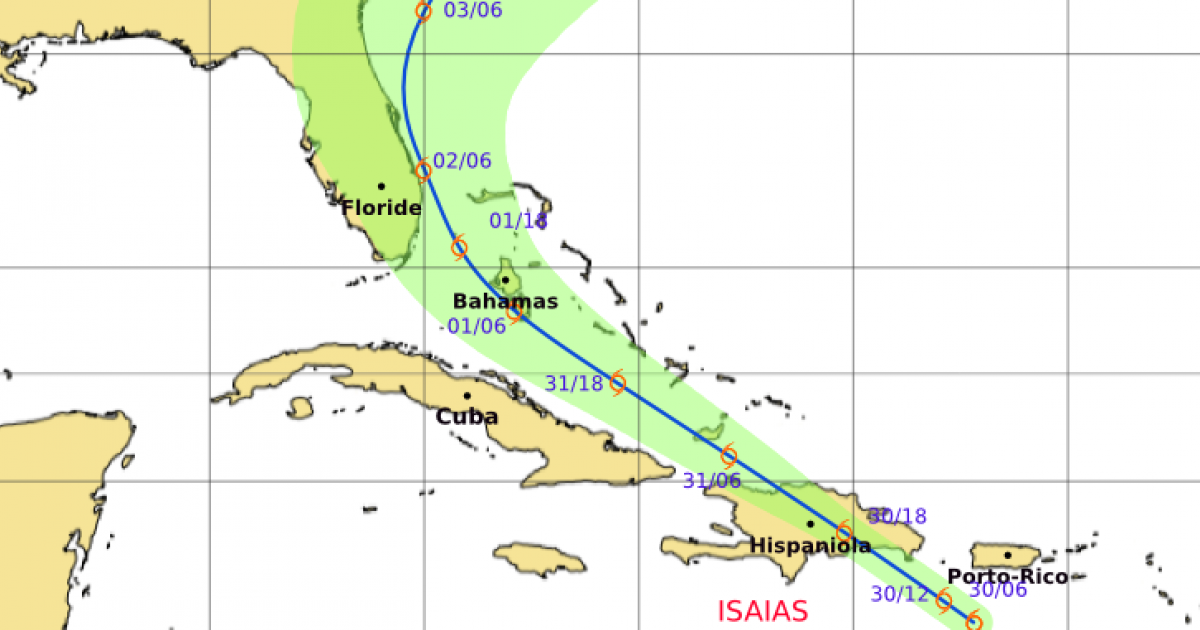     La tempête Isaias menace le Nord des Antilles 

