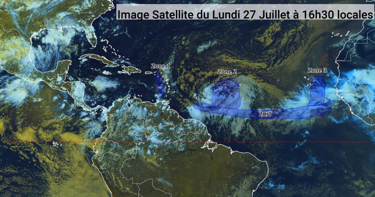     L'onde tropicale 21 poursuit sa trajectoire en direction des Antilles

